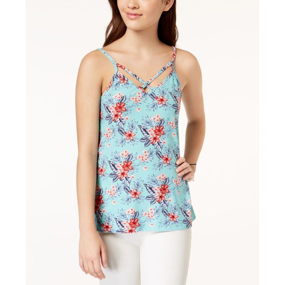 Ultra Flirt By Ikeddi Juniors Printed Two Way Tank Top